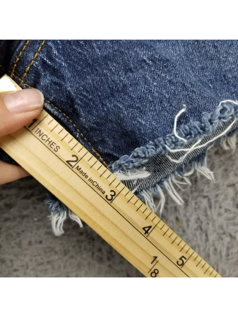 Levis Shorts Womens 28 Blue 501 Premium Stretch Denim Button Fly Jorts *Read*